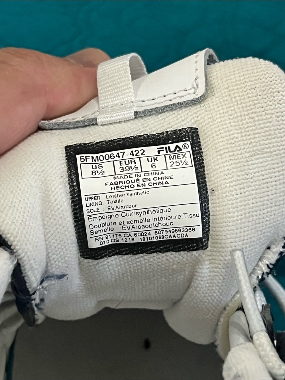 FILA  Navy Sneakers with White Polka Dots size 8.5 - Picture 11 of 11